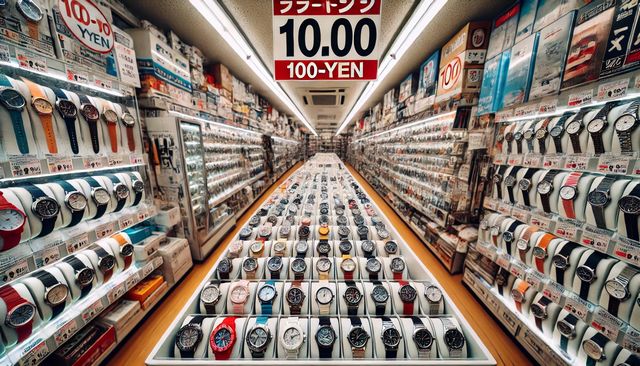 キャンドゥ腕時計1時間ごとに音がなる