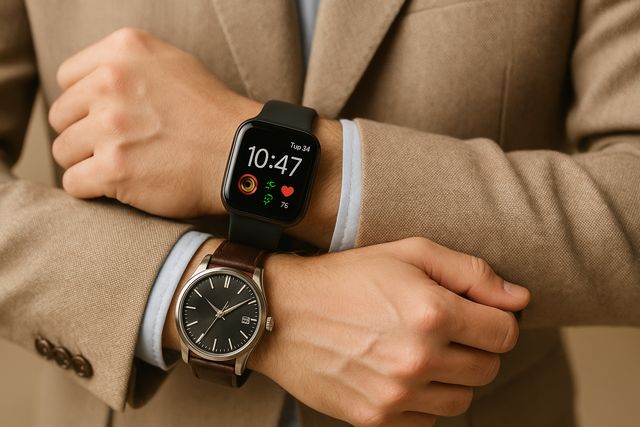スマートウォッチと腕時計の併用スタイル